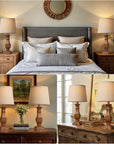 Set of 2 Rustic Farmhouse Table Lamp