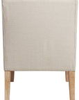 Ivory Fabric Swoop Arm Chair