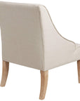 Ivory Fabric Swoop Arm Chair