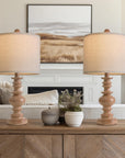 20" Rustic Bedside Lamps (Set of 2)
