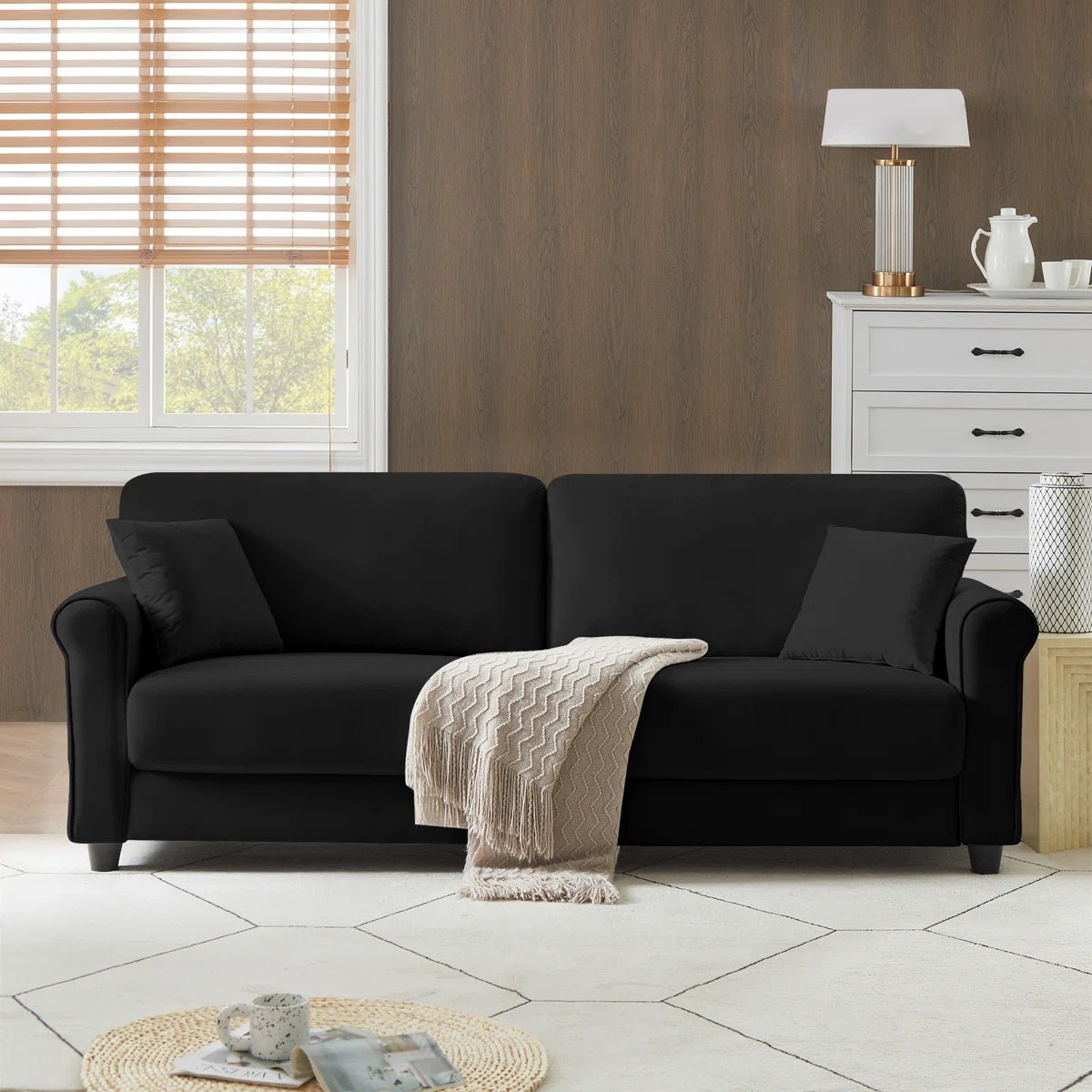 82&quot; Cloud Couch with Toss Pillow - From Where - 