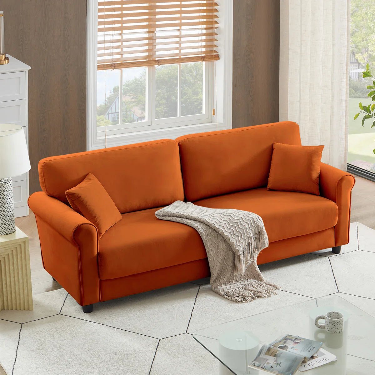82" Cloud Couch with Toss Pillow - From Where - 