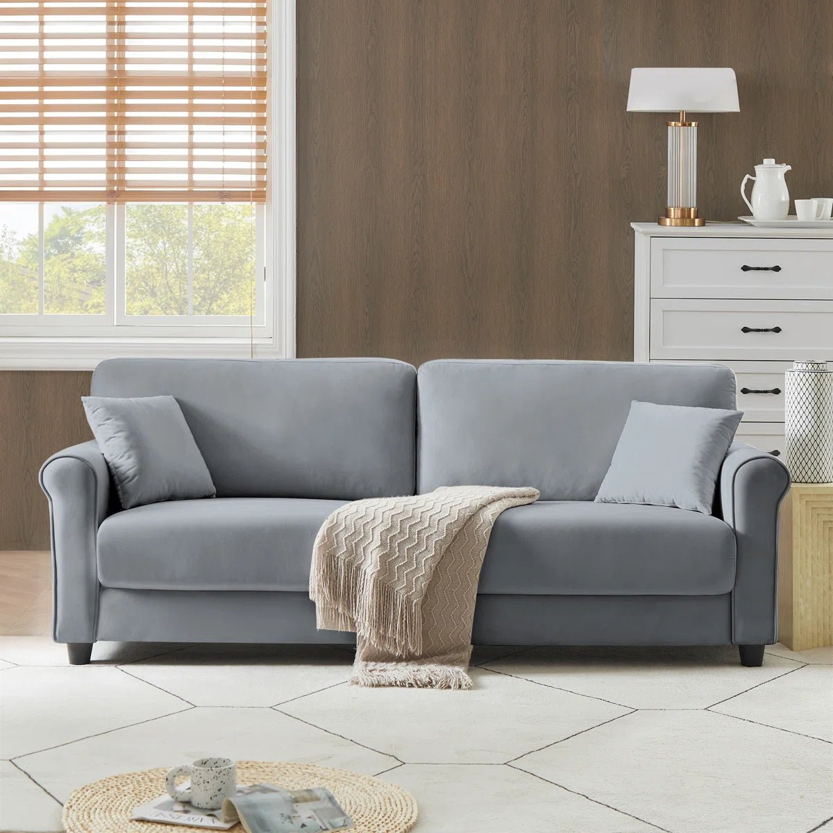 82&quot; Cloud Couch with Toss Pillow - From Where - 