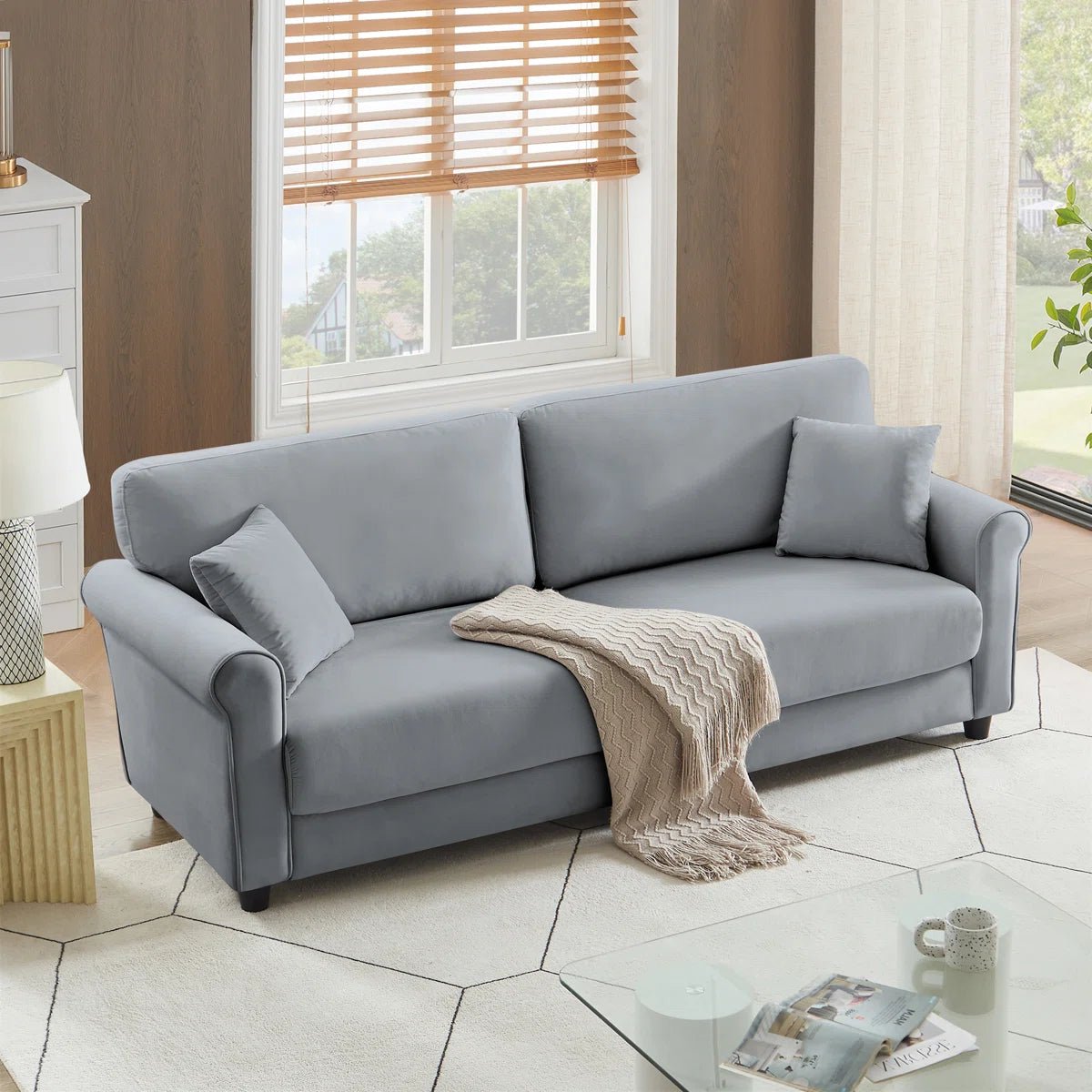 82&quot; Cloud Couch with Toss Pillow - From Where - 