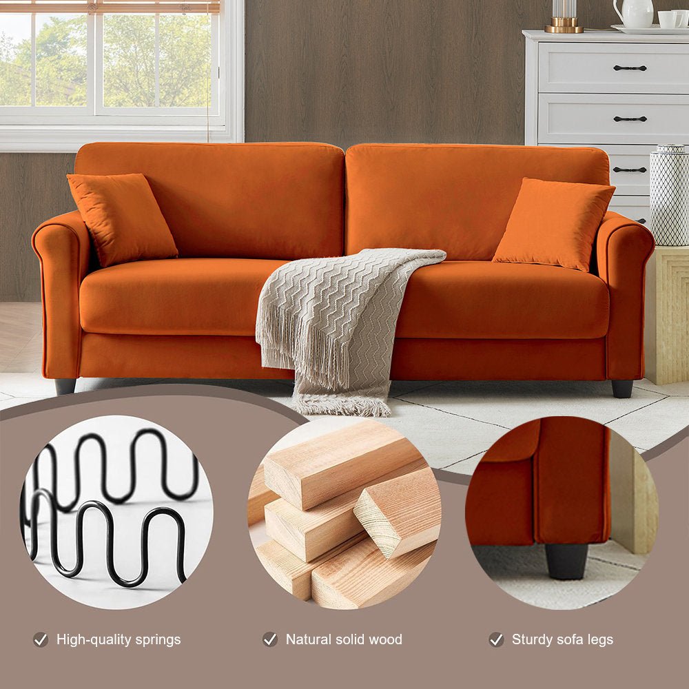 82" Velvet Upholstery Couch Sofa - From Where - 