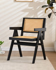 Vintage Solid Wood Rattan Chair