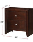 Mid Century Wood Nightstand
