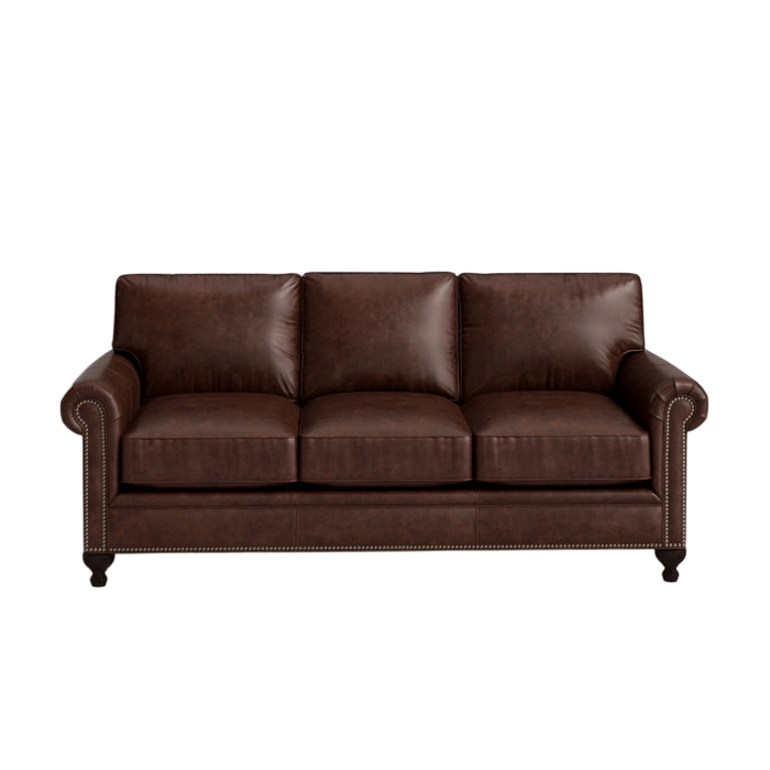 84" Genuine Leather Sofa - From Where - 