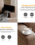 85" L Shaped Couch with Ottoman - From Where - 