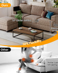85" L Shaped Couch with Ottoman - From Where - 