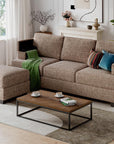 85" L Shaped Couch with Ottoman - From Where - 