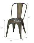 https://www.walmart.com/ip/Costway-Set-of-4-Dining- Side-Chair-Stackable-Bistro-Cafe-Metal-Stool-Gunmetal/532291664