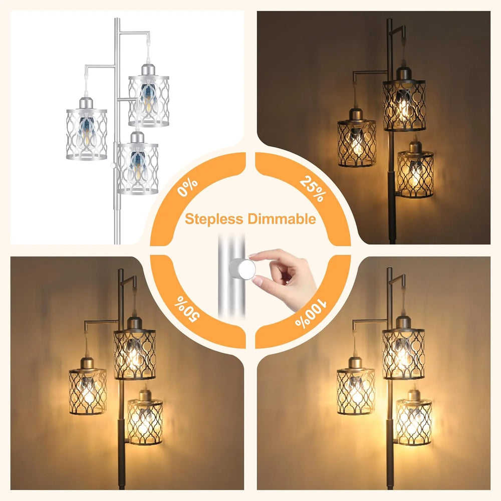 68" Farmhouse Dimmable Floor Lamp