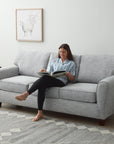 88" Upholstered Rolled Arm Sofa - From Where - 