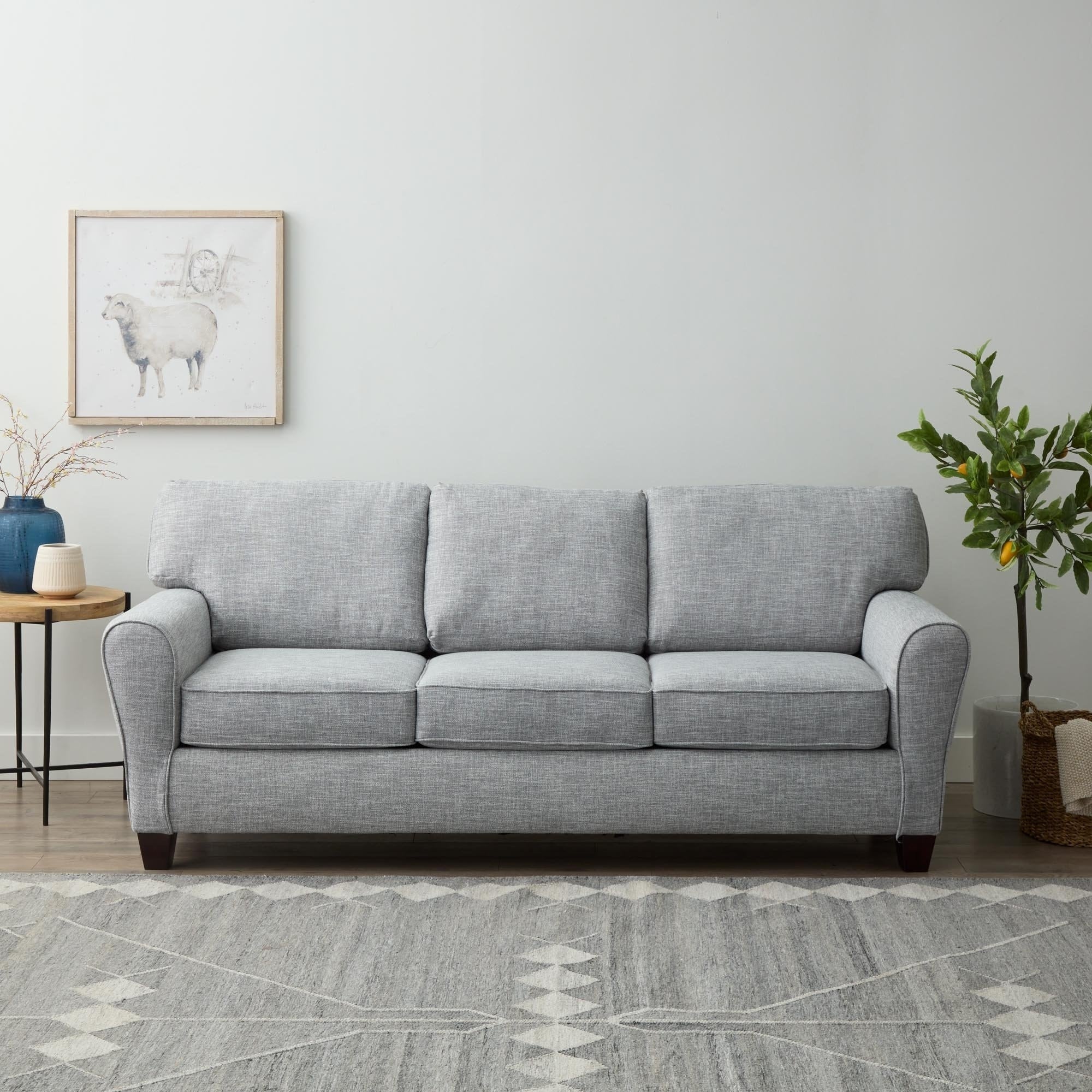 88" Upholstered Rolled Arm Sofa - From Where - 