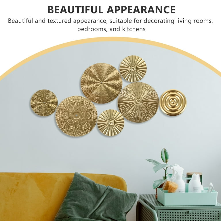 Gold Wall Hanging Home Decor Wall Decor Metal Gold Bathroom Decor Circular Wall Art Wall Decorations