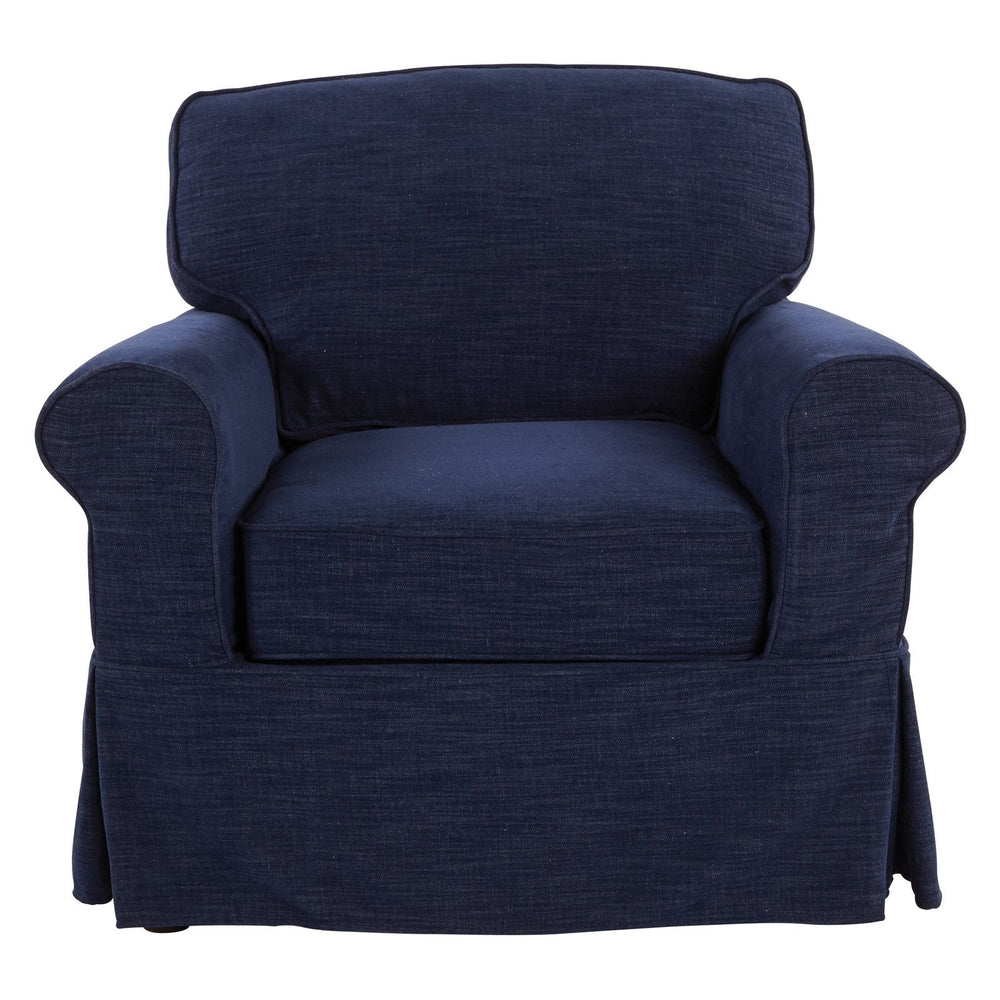 Ashton Chair with Navy Slip Cover