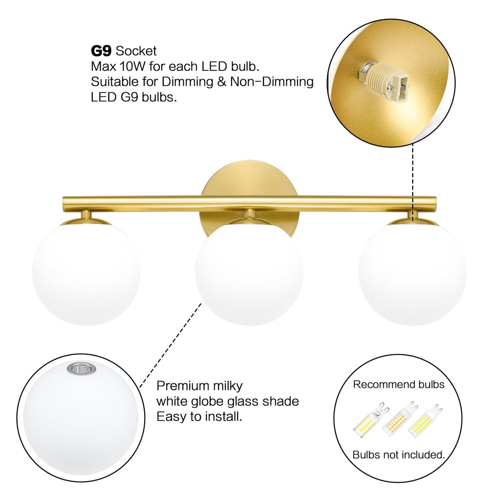 Mid-Century Bathroom Vanity Light