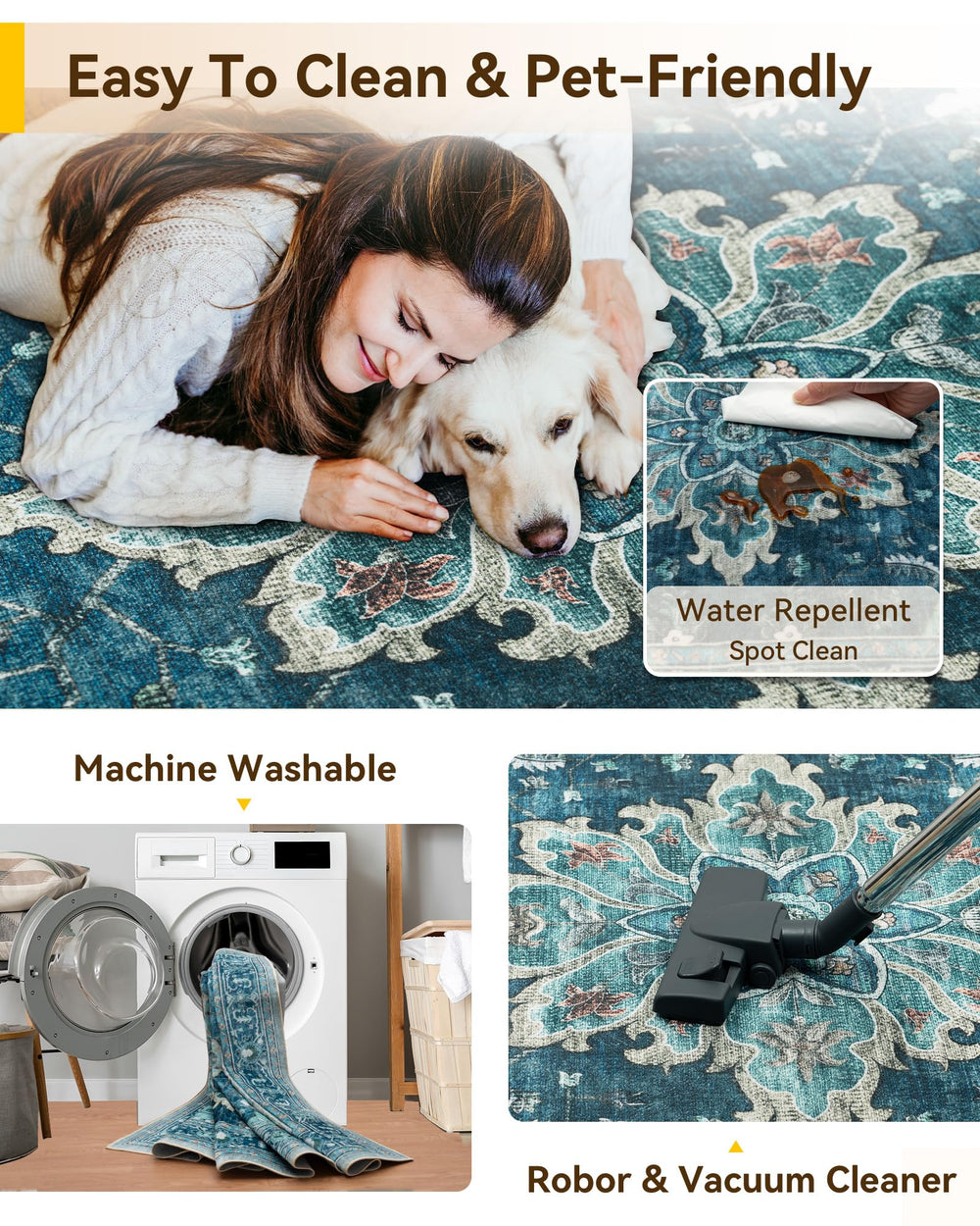 8'x10' Floral Vintage Distressed Area Rug - From Where - 