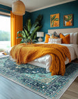 8'x10' Floral Vintage Distressed Area Rug - From Where - 