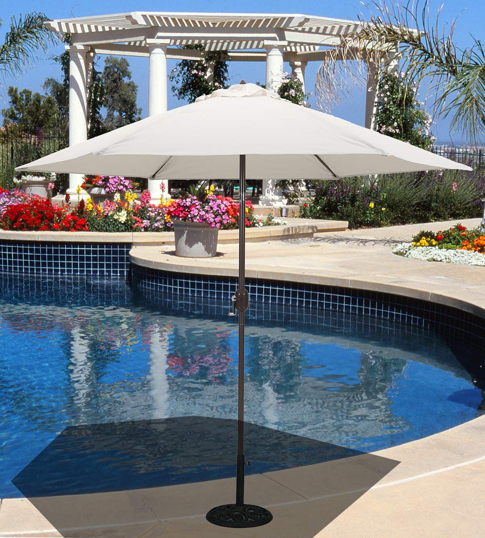 9 Ft Bronze Aluminum Patio Umbrella - From Where - 