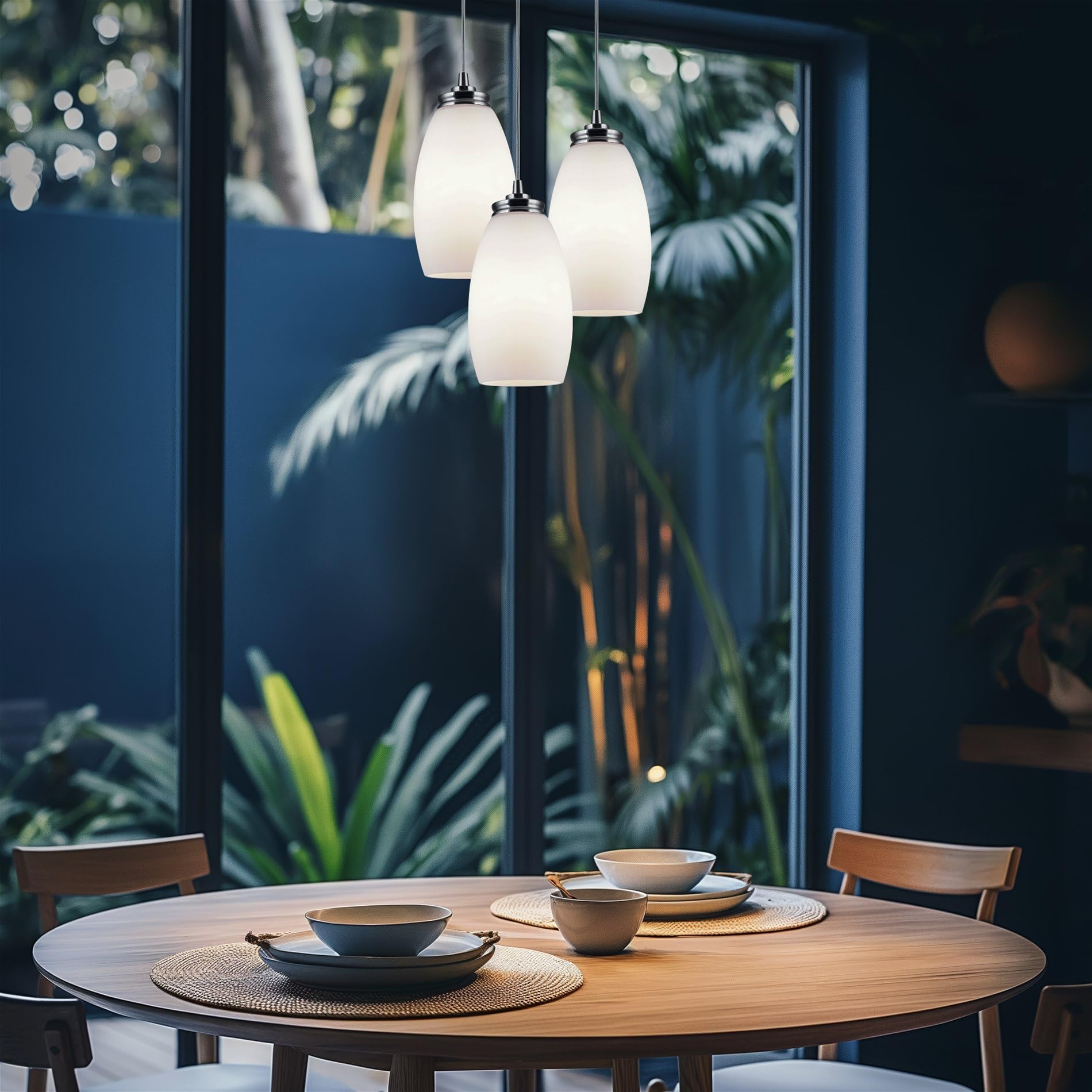 9" Modern Oval Mini Pendant Light - From Where - 
