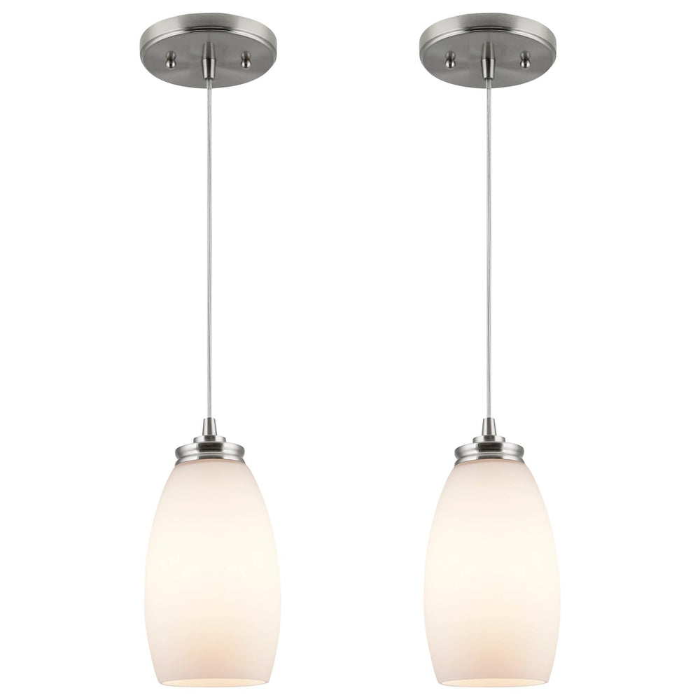 9" Modern Oval Mini Pendant Light - From Where - 