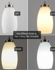 9" Modern Oval Mini Pendant Light - From Where - 