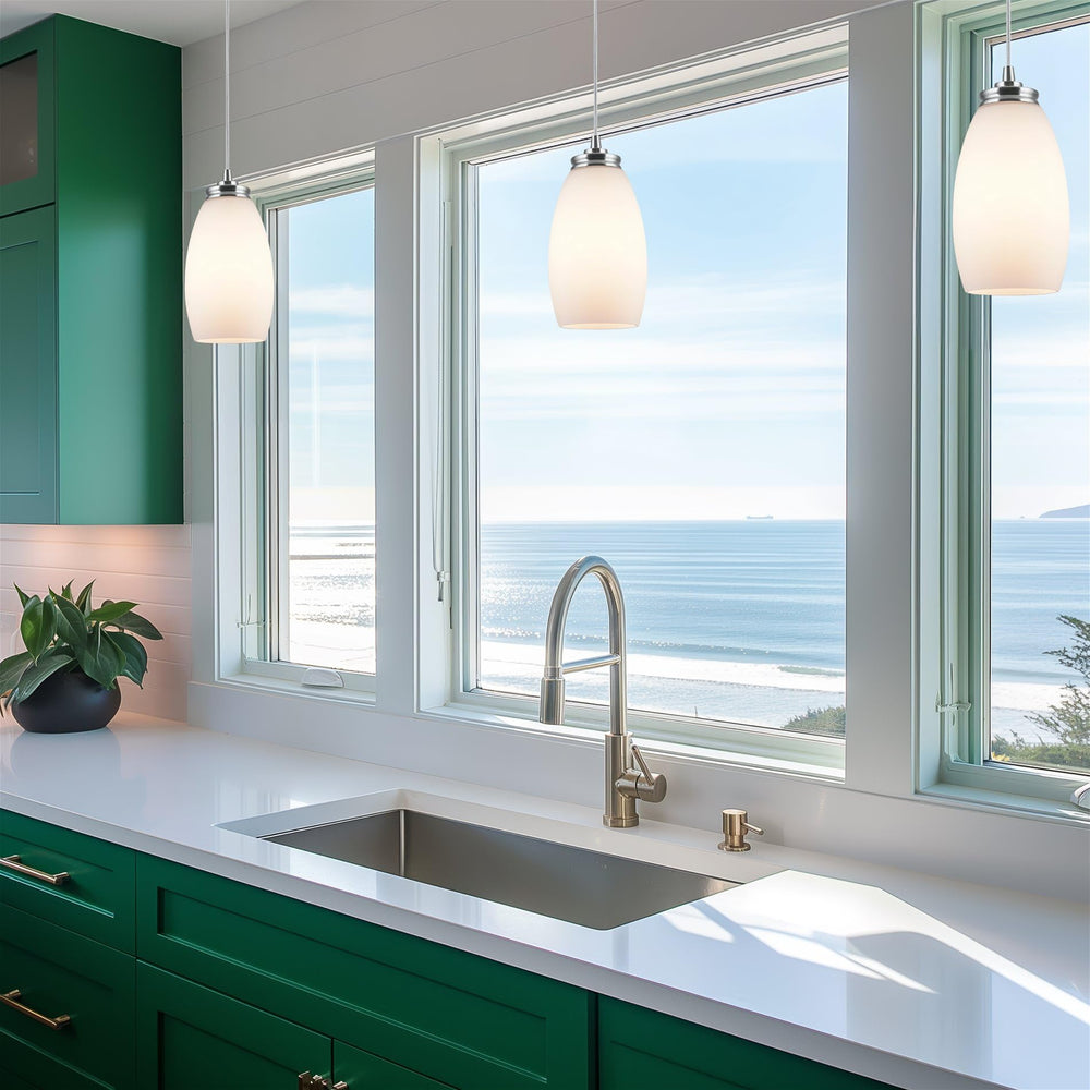 9" Modern Oval Mini Pendant Light - From Where - 