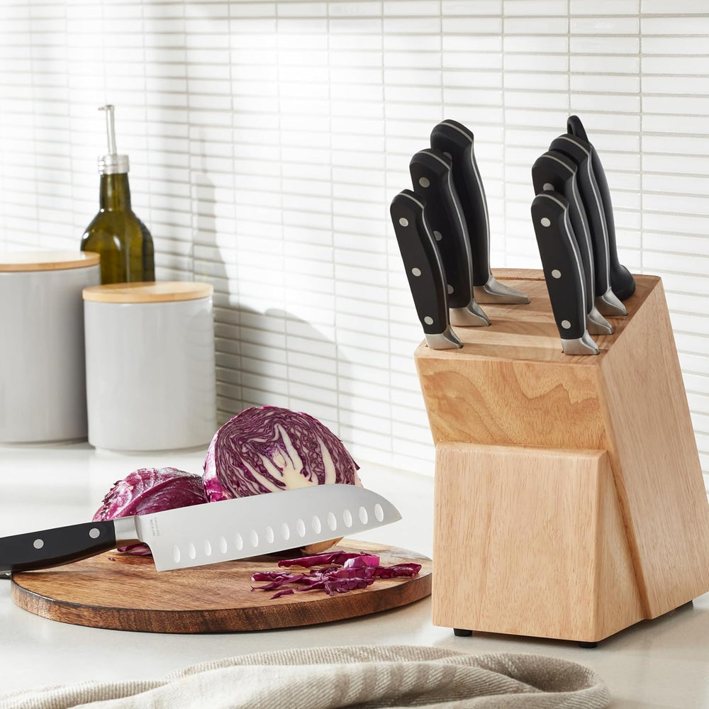 9 Pieces Wood Knife Block Set - From Where - 
