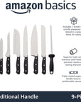 9 Pieces Wood Knife Block Set - From Where - 