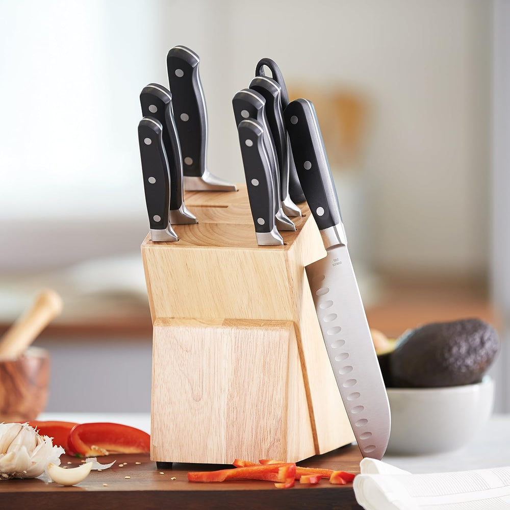 9 Pieces Wood Knife Block Set - From Where - 
