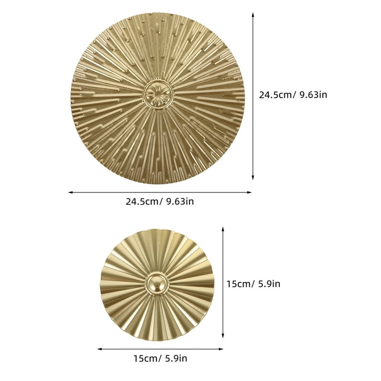 Gold Wall Hanging Home Decor Wall Decor Metal Gold Bathroom Decor Circular Wall Art Wall Decorations