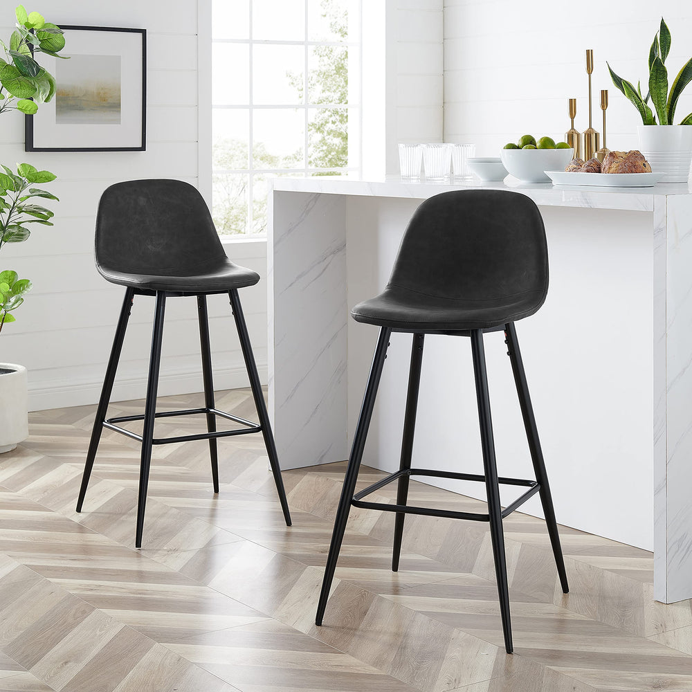Upholstered Seat Bar Stools (Set of 2)