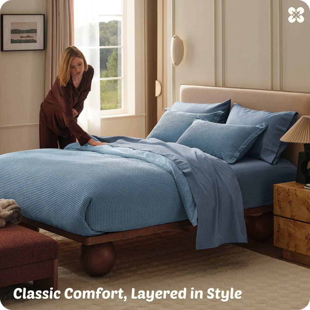 Waffle Weave Bedding Set