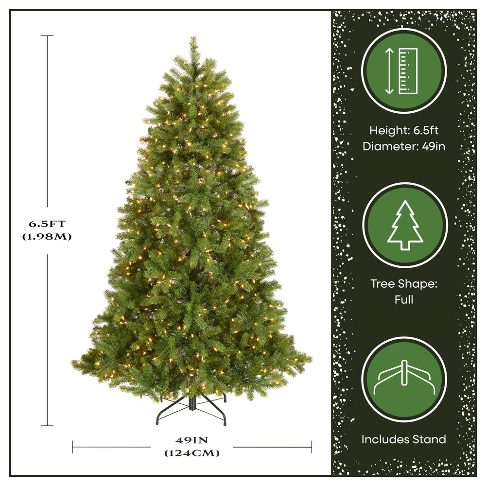 6.5ft Pre-Lit Downswept Douglas Fir Tree