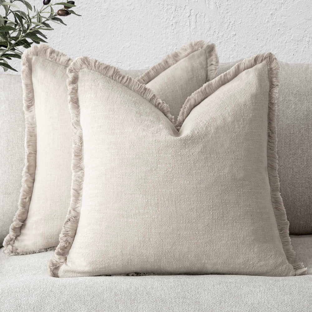 Linen Tassel Pillow Covers (Set of 2)