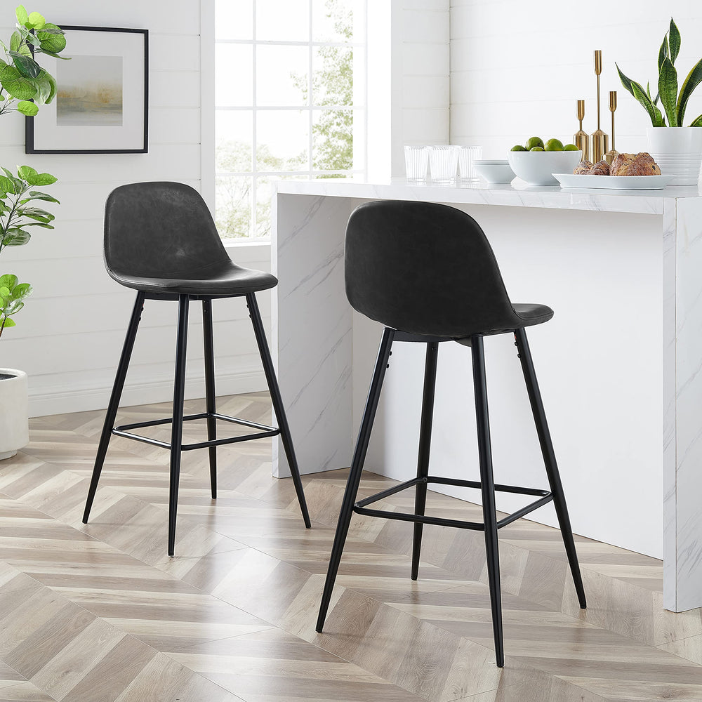 Upholstered Seat Bar Stools (Set of 2)