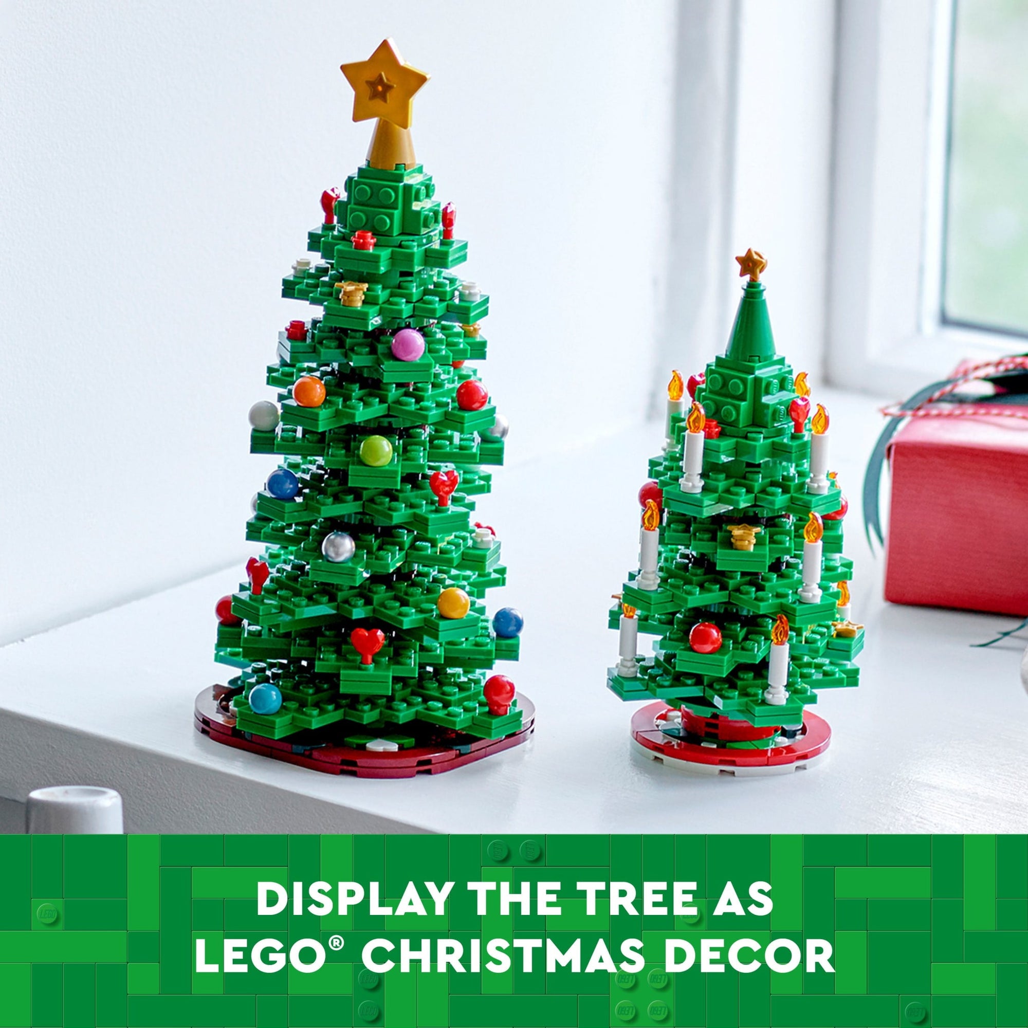 LEGO Christmas Tree Toy Building Set for Kids, Collectible Holiday Decor, 2 Building Options, 40573
