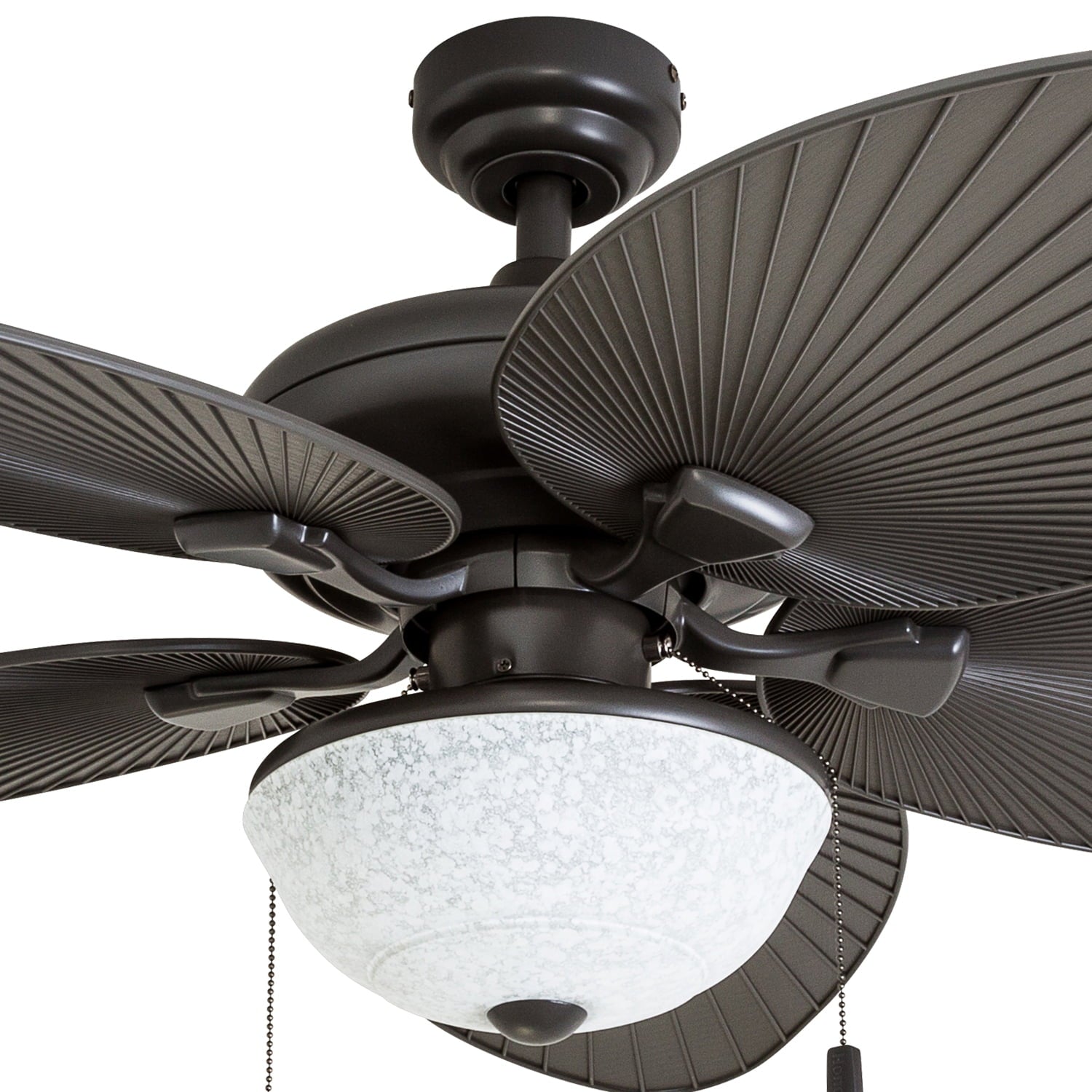Prominence Home Inland Breeze 52" Bronze Indoor/Outdoor Ceiling Fan with 5 Blades, Bowl Light Kit, Pull Chains & Reverse Airflow