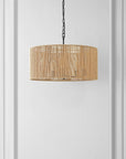SAFAVIEH Rylumi 5-Light LED Natural Paper Pendant Light with Brown Shade