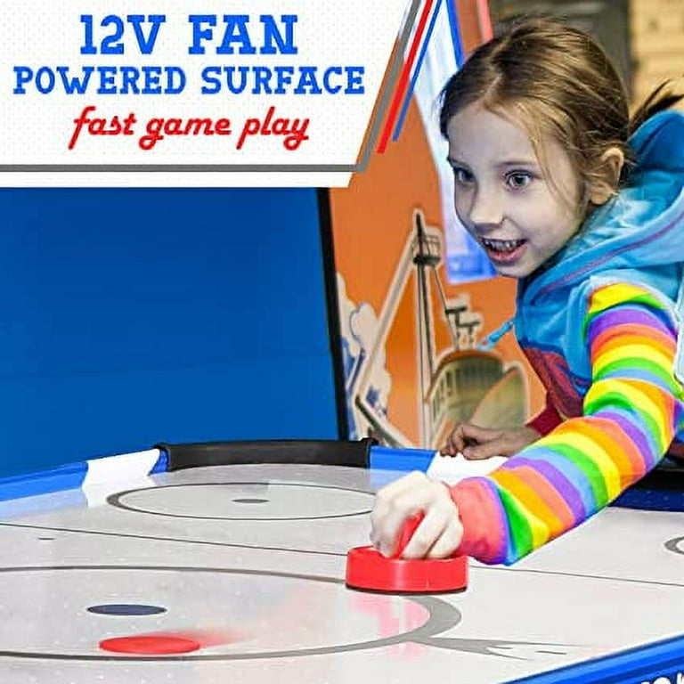 SereneLife 4.5 ft Powered Air Hockey Table with LED Scoreboard