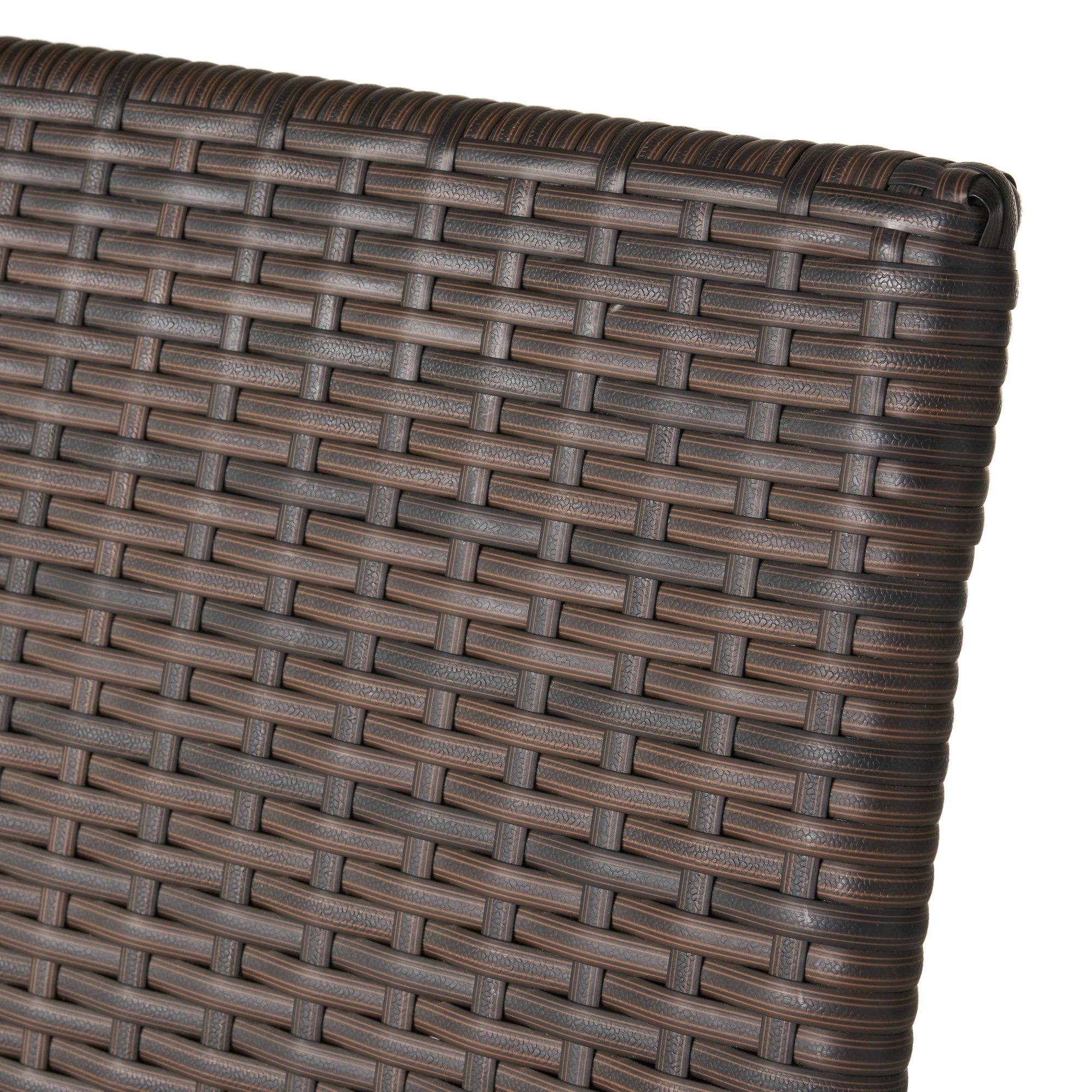 Cinque Terre Wicker Stacking Chairs, Set of 4, Multibrown/ Textured Beige