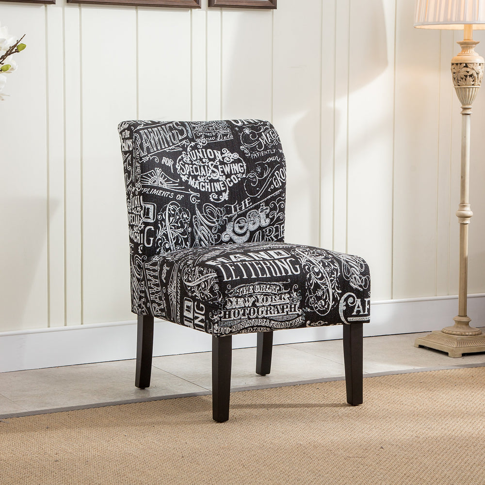 Fabric Armless Contemporary Accent Chair