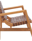 Bellona Leather Woven Accent Chair- ACH1004A