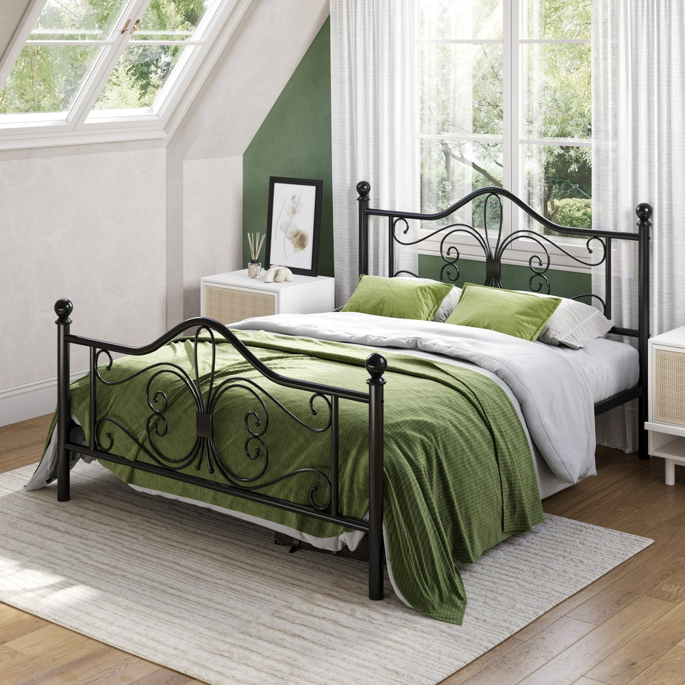 Vintage Butterfly Pattern Bed Frame