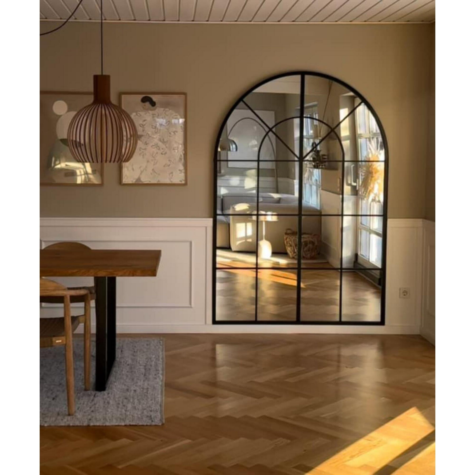 Arched Window Full Length Wall Mirror