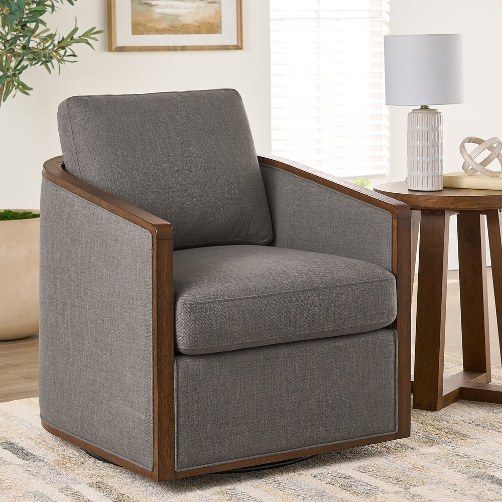 Better Homes &amp; Gardens Windsor Swivel Accent Chair, Cream