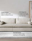Aris Deep 88" Bench Sofa