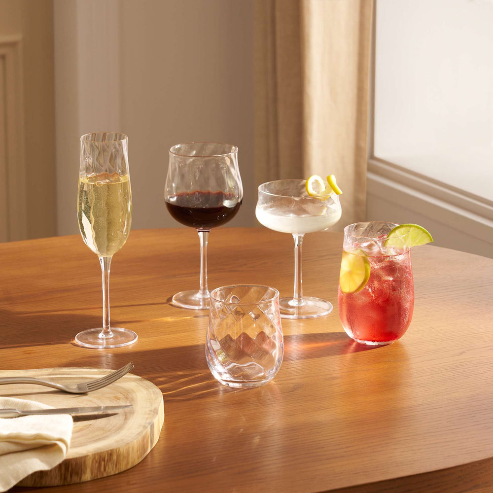 Cascade Coupe Glasses, Set of 4